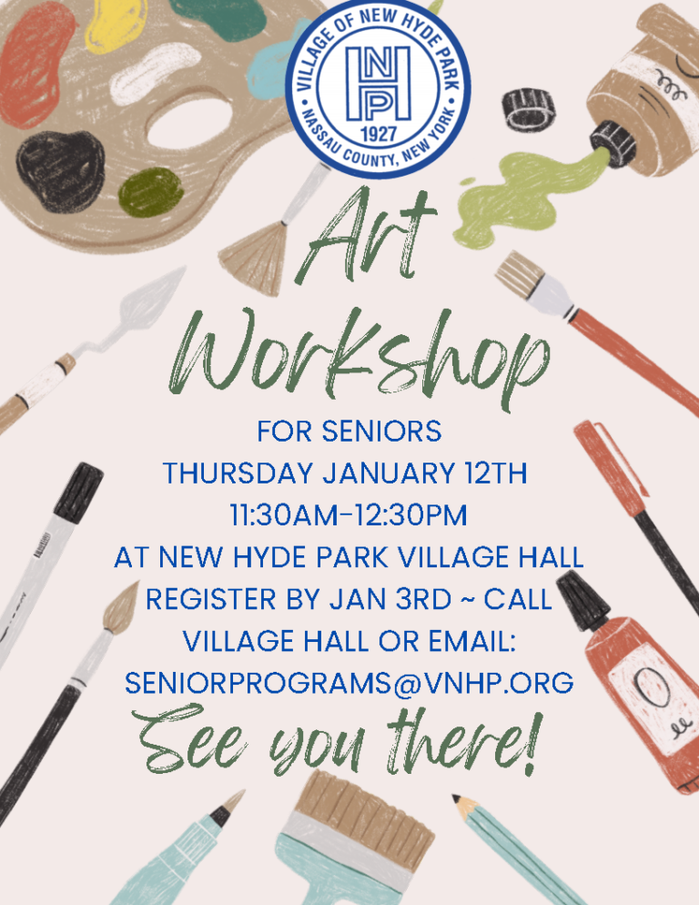 2023_1_Art Workshop Flyer | Village of New Hyde Park, NY